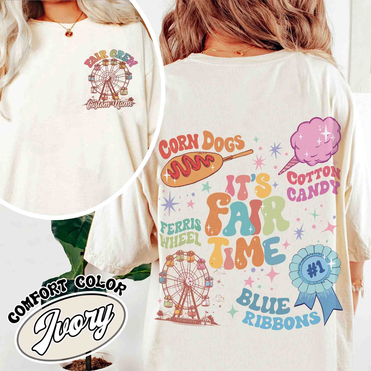 It’s Fair Time Shirt, Carnival T-Shirt, Cotton Candy Corn Dogs Wheel Blue Ribbon Shirt, County Fair Carnival, Fair Crew Shirt, State Fair Shirt