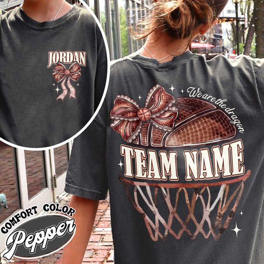 Custom Basketball Mom Shirt, Personalized Basketball Shirt, Game Day Basketball Shirt, Girl Basketball Shirt, Custom Team Basketball Shirt