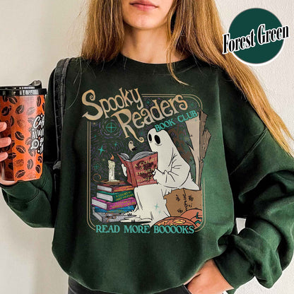 Bookish Sweatshirt, Acotar Ghost Sweatshirt, Book loverHalloween Sweatshirt, Spooky Ghost Skeleton Sweatshirt