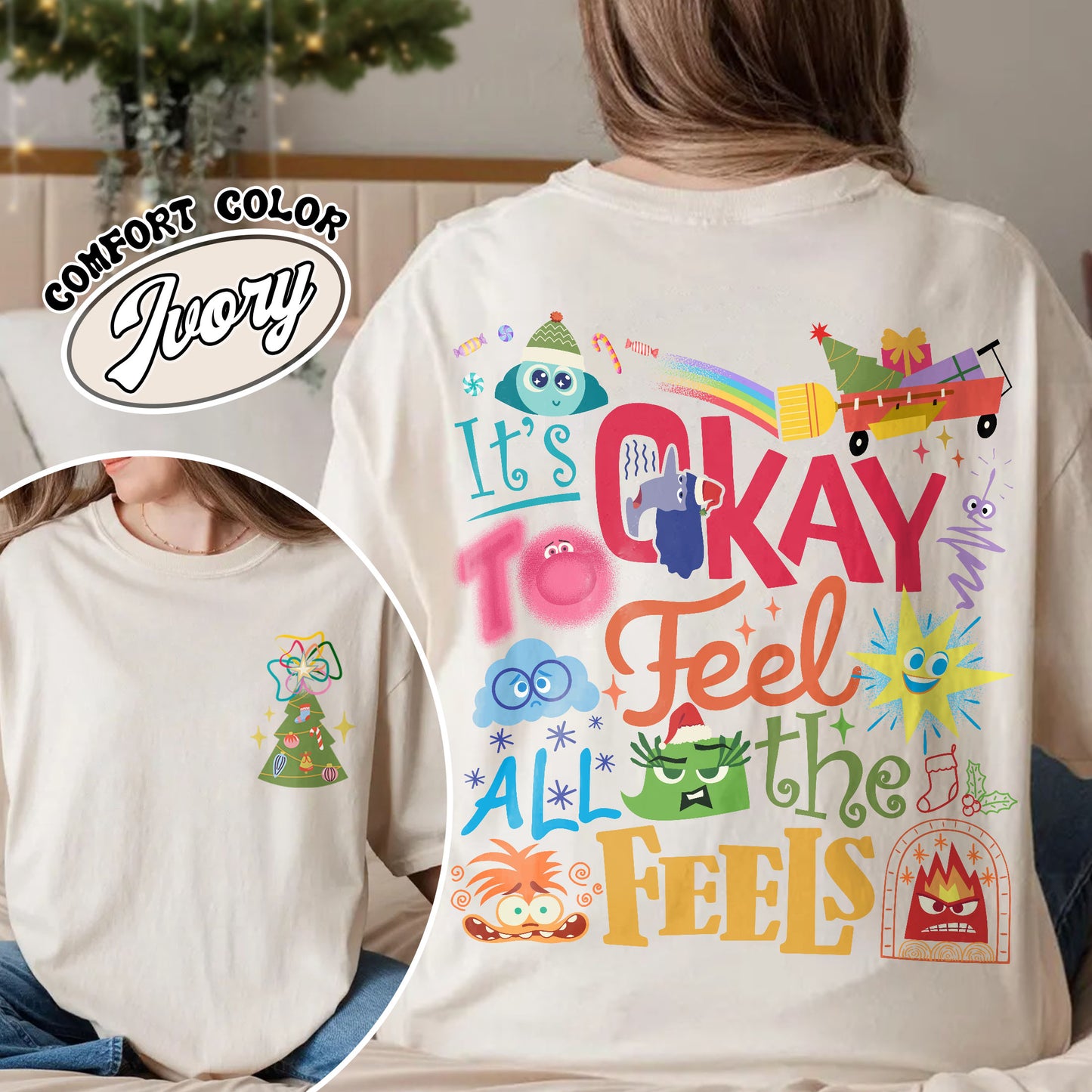 Its Okay To Feel All the Feels Shirt, Its Okay To Feel All the Feels Kids, It Is Okay To Feel, Mental Health Shirt, Christmas All the Feels