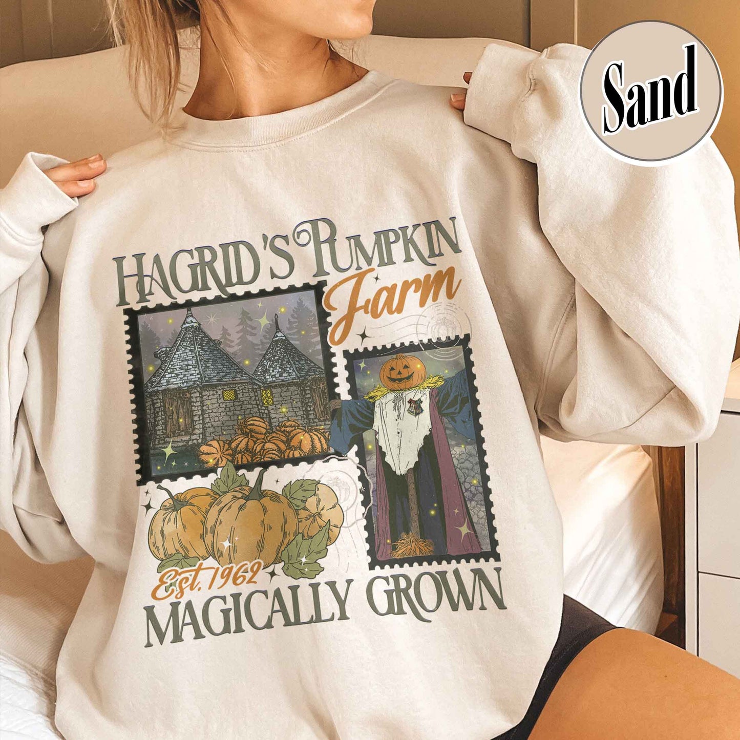 Halloween Comfort Color Sweatshirt, Hagrids Pumpkin Patch Sweatsshirt, Harry Potter Sweatshirt