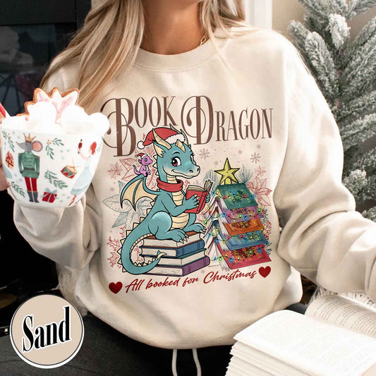 Fantasy Book Dragon Sweatshirt, Fantasy Dragon Bookish Sweatshirt, Fantasy Book Lover Sweatshirt, Book Gift, Dragon Book Light Sweatshirt, Abraxos Dragon Sweatshirt