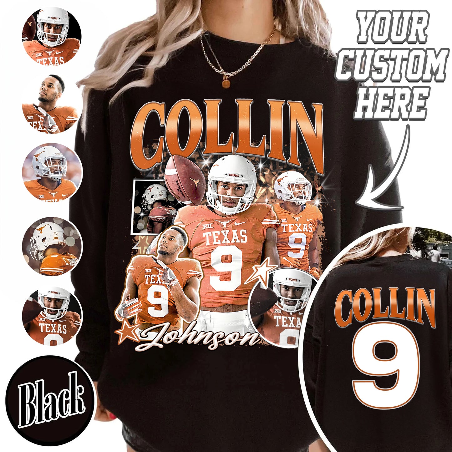 Football Custom Bootleg Sweatshirt, Supportive Game Days Sweatshirt, Custom Player Sweatshirt