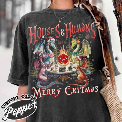 Dungeon and Dragon Shirt, Houses and Humans D&D Shirt, Dnd Gifts, Christmas Dnd Shirt, Dungeons and Dragons Gifts Husband, Dungeons Game Gifts