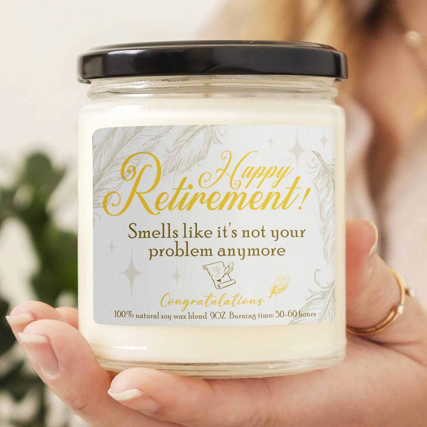 Happy Retirement Candle, Smells Like Its Not Your Problem Candle, Funny Retirement Gift, Retirement Gift for Women, Retirement Gift for Men