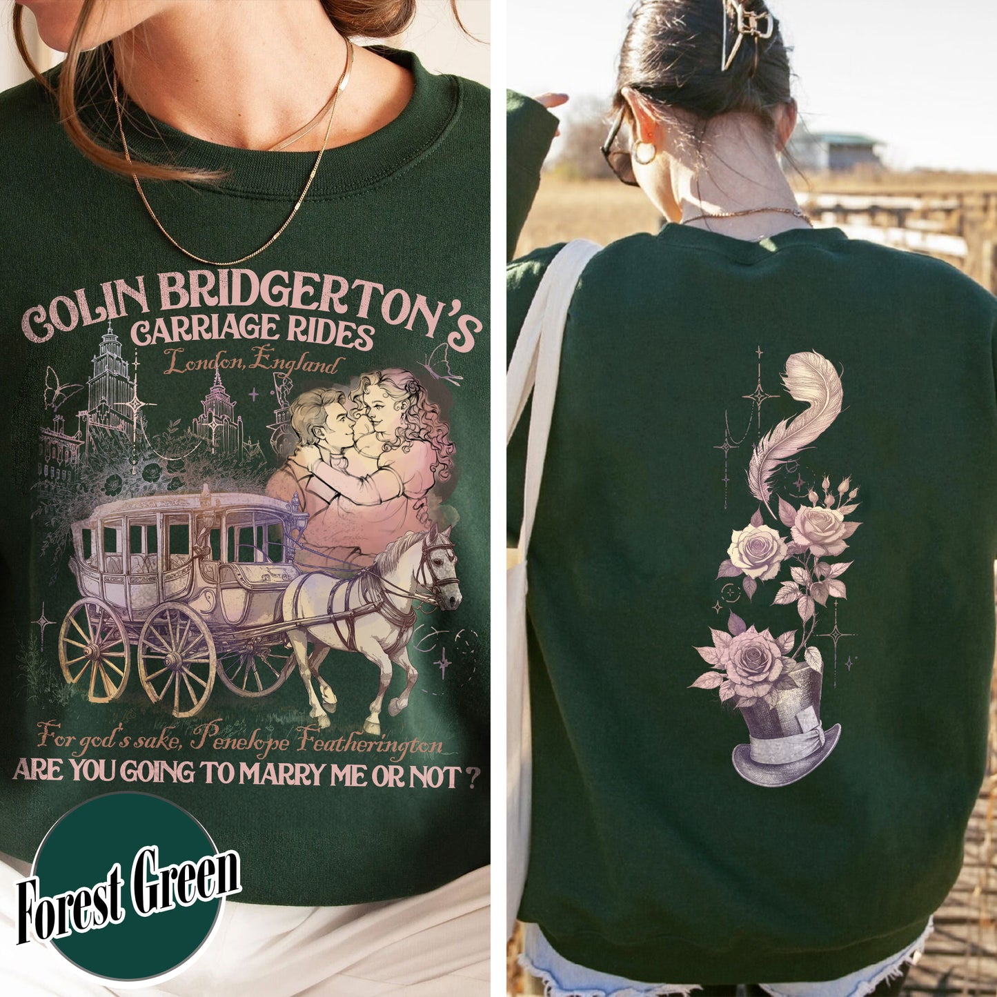 Lady Whistledown Colin and Penelope, Lady Whistledown Sweatshirt, Book Sweatshirt for Her, Book Lover Gift, Wallflower Social Club Penelope and Colin