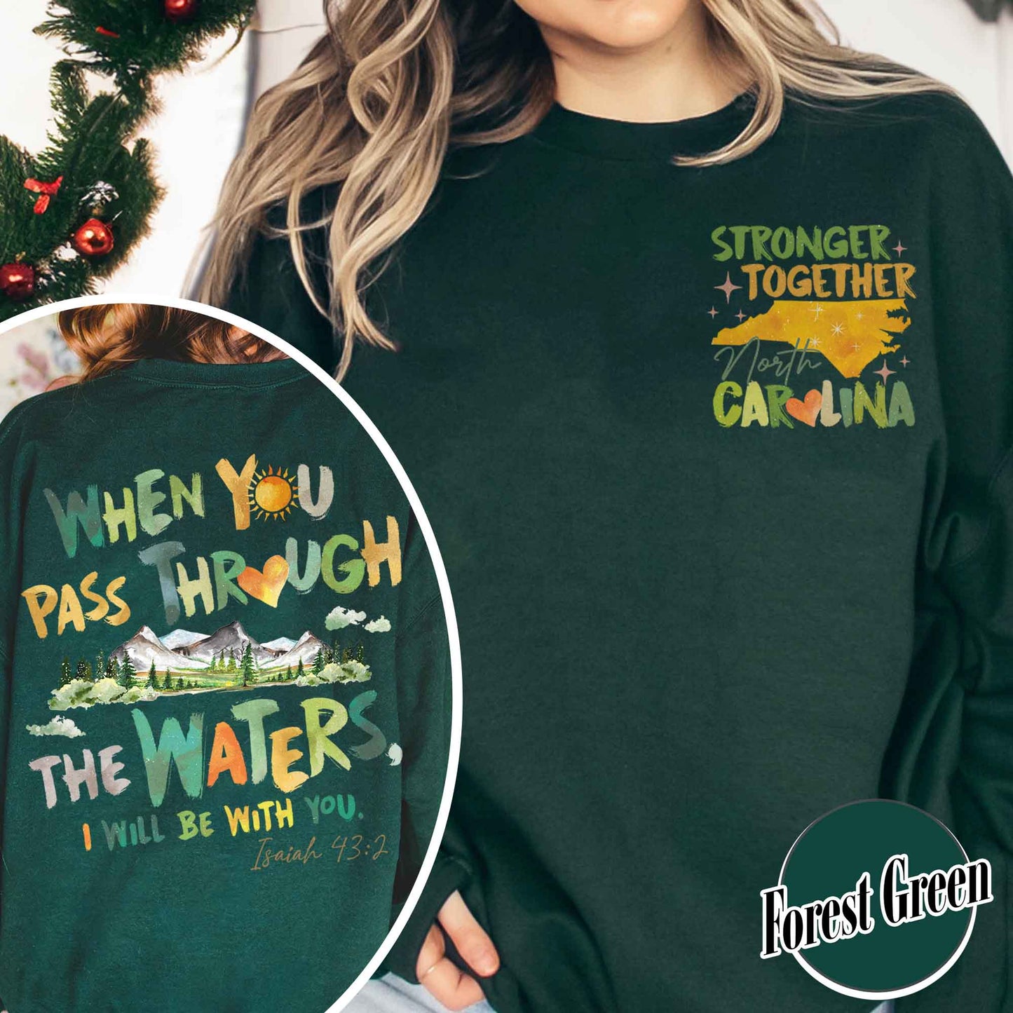 North Carolina Stronger Than the Storm Sweatshirt, North Carolina Strong Sweatshirt, Helping Out Western NC Families, North Carolina Stronger Sweatshirt