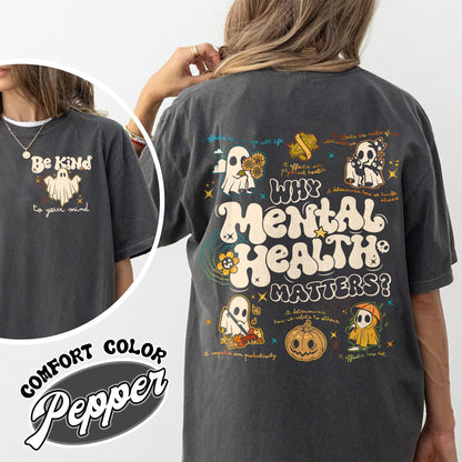 Mental Health Halloween Shirt, Don’t Ghost Your Feelings, Therapist School Counselor Halloween Shirt, Halloween School Psychologist Shirt