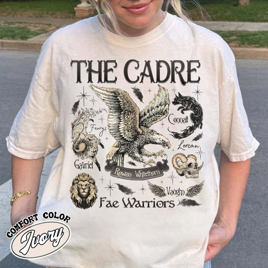 Bookish Comfort Comfort Color Shirt, Cadre of Fae Warriors Throne of Glass Shirt, Rowan Whitethorn Shirt