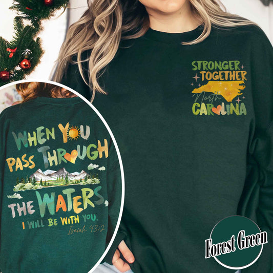 North Carolina Stronger Than the Storm Sweatshirt, North Carolina Strong Sweatshirt, Helping Out Western NC Families, North Carolina Stronger Sweatshirt