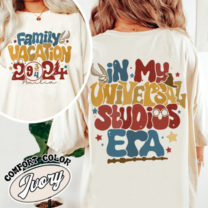 In My Universal Studios Era Comfort Colors Shirt, Family 2024 Trip Shirt, 2024 Family Vacation Shirts,Wizard School Fandom Shirt,Hp Inspired