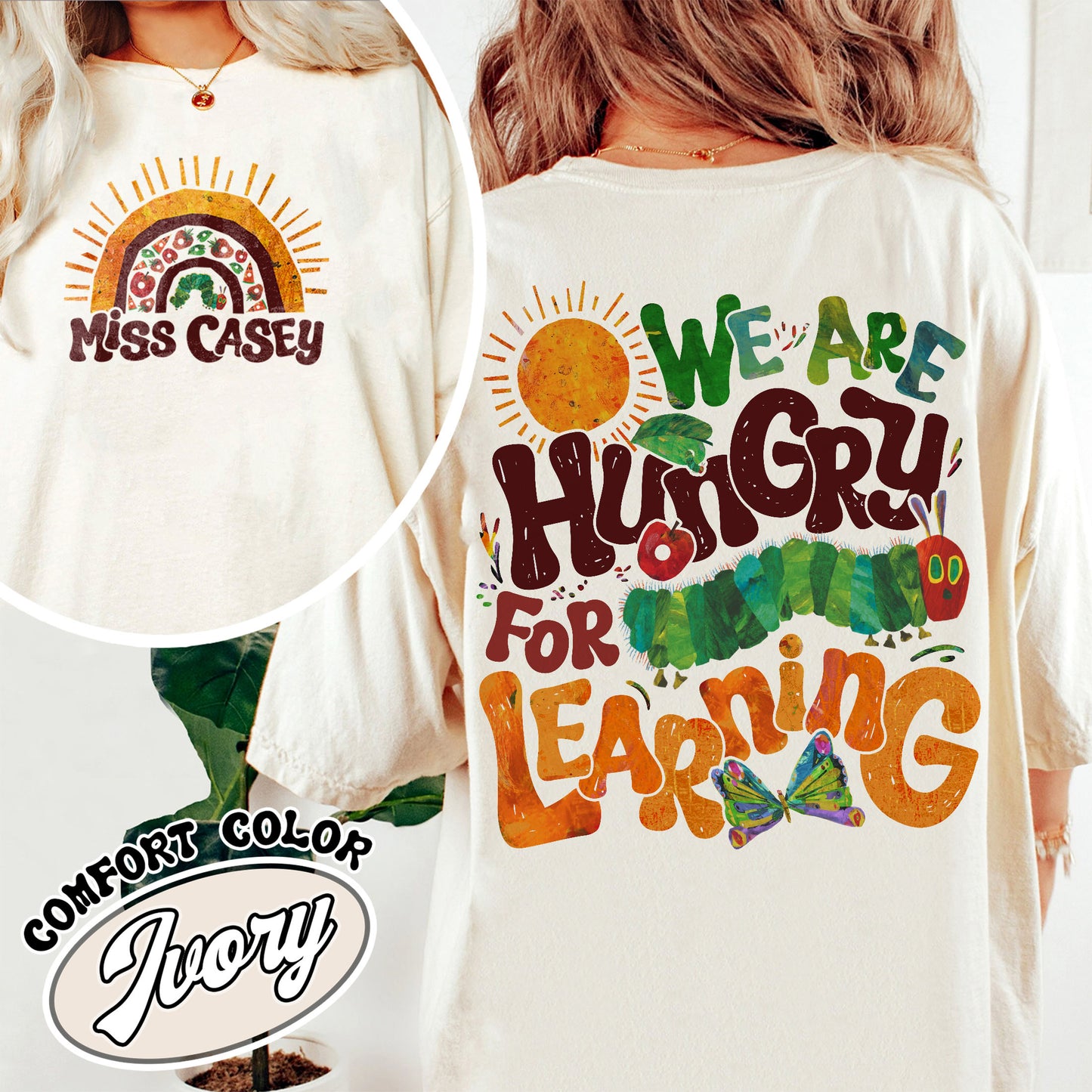 We Are Hungry For Knowledge Comfort Colors Shirt, Back To School T-shirt, 1st Day Of School, Book Lover T-shirt, Funny Teacher T-shirt