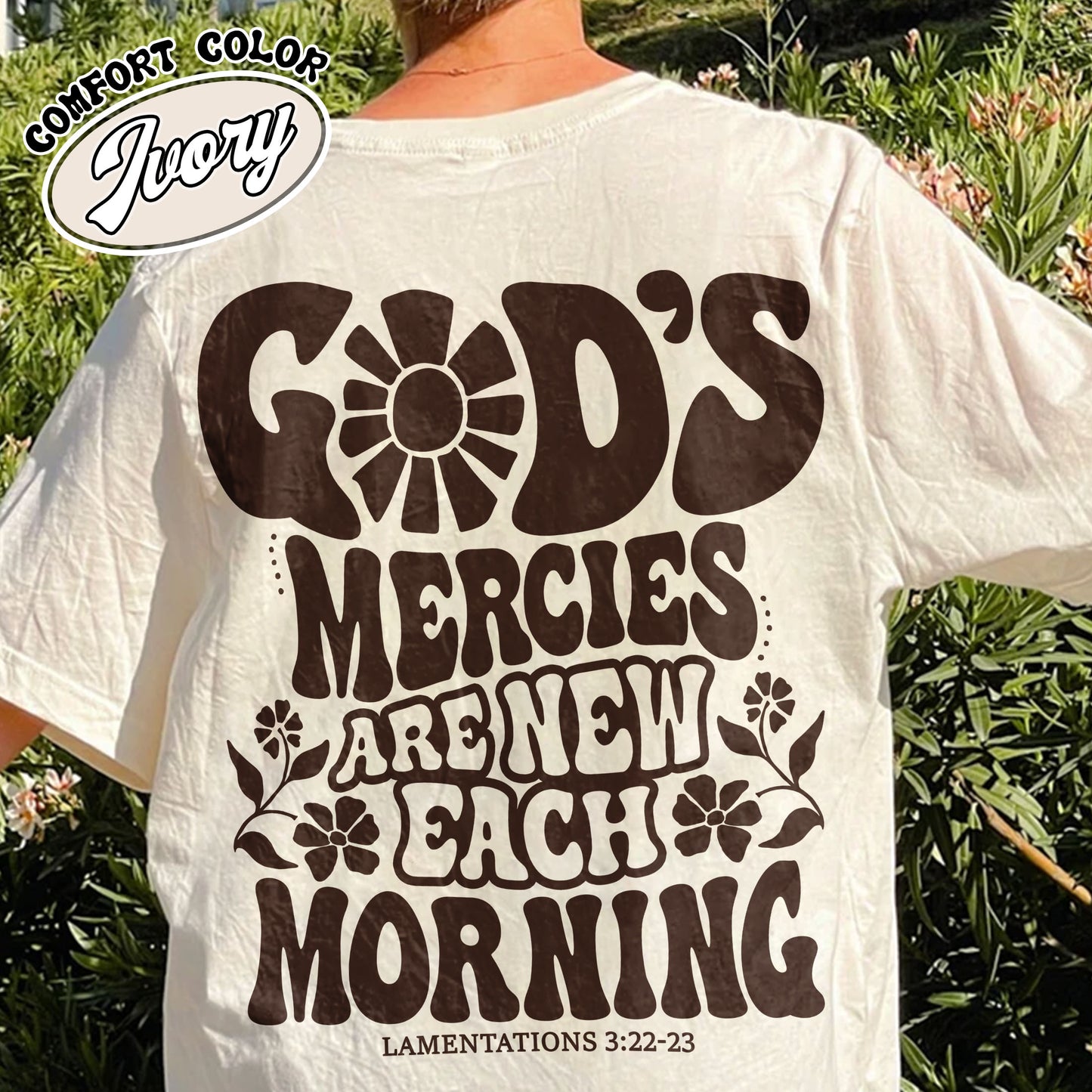 Boho Christian Shirt, Jesus Shirt, His Mercies Are New Shirts, Bible Verse Shirt, Aesthetic Christian Shirt, Christian Streetwear Tees, Jesus Tee