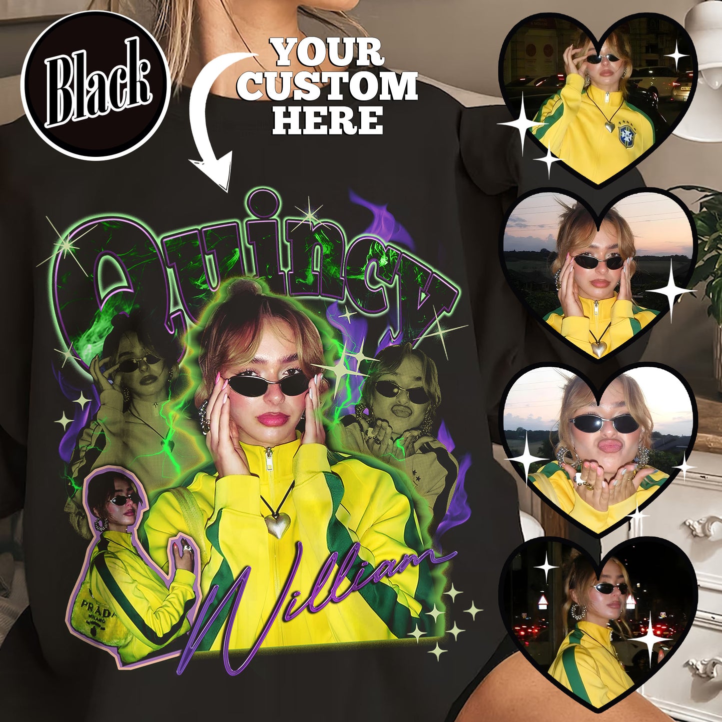 Custom Halloween Bootleg Sweatshirt, Retro Custom Bootleg Rap Sweatshirt, Custom Bootleg Your Photo