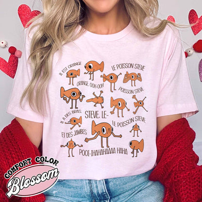 Le Poisson Steve Comfort Colors T Shirt, Funny Meme t shirt, Viral Meme Tiktok Tshirt