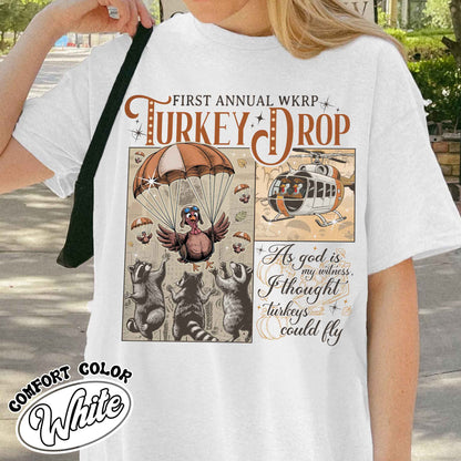 Turkey Drop Shirt, First Annual Thanksgiving Day, Thanksgiving Tee, Thanksgiving Humorous Shirt, Retro Pumpkin Season Sweatshirt, Fall Shirt