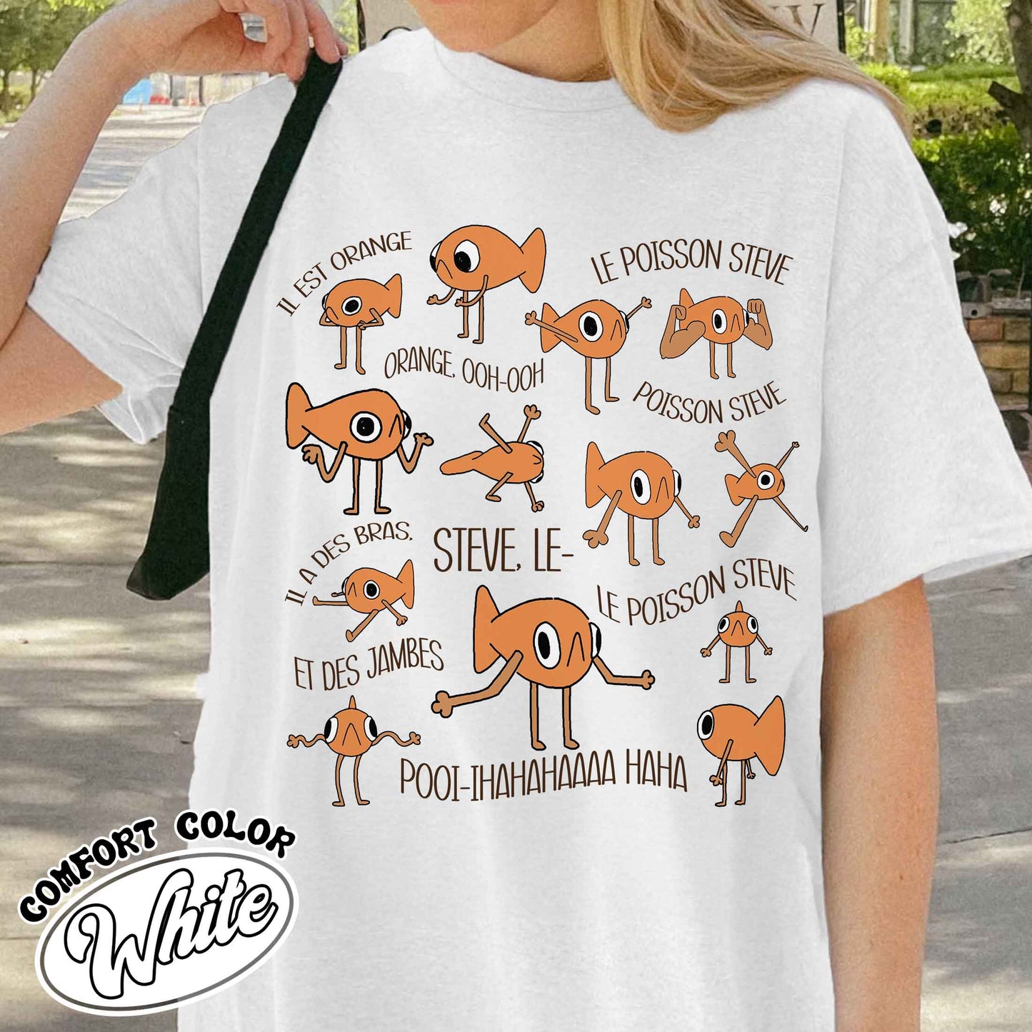 Le Poisson Steve Comfort Colors T Shirt, Funny Meme t shirt, Viral Meme Tiktok Tshirt