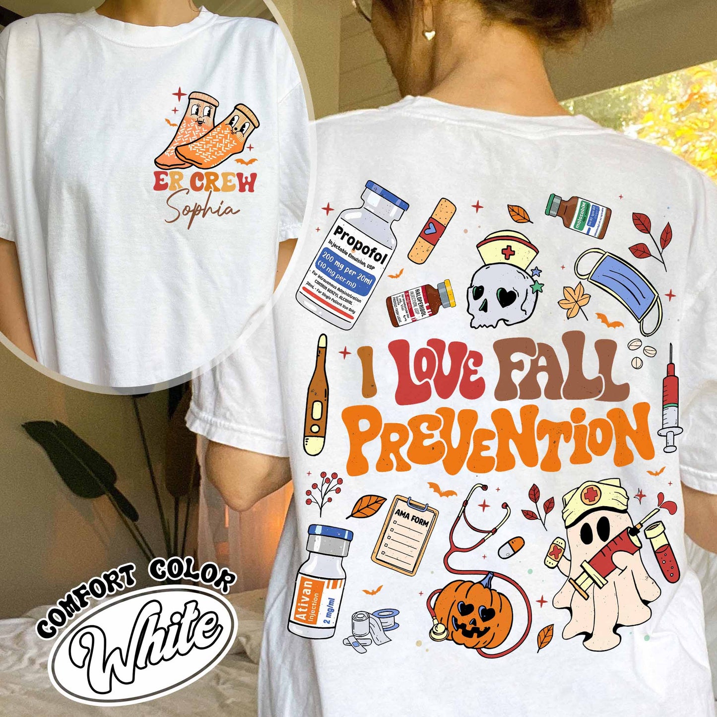 Nurse Shirt Fall Prevention, Custom Fall Nurse Shirt 2024, Fall Nurse Shirt, Ghost Nurse Halloween Shirt, Nurse Shirt, Nurse Boo Crew Shirt