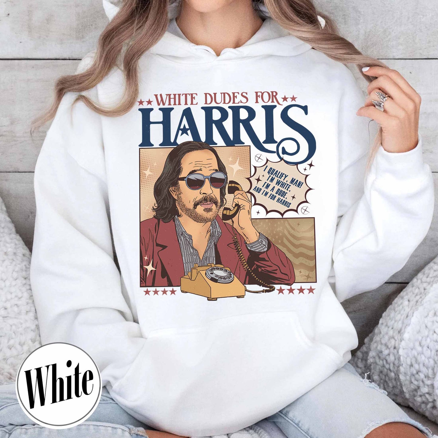 Election Hoodie, White Dudes for Madam President Hoodie, Men Zoom for Madam President Hoodie