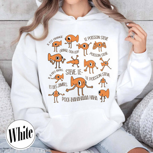 Le Poisson Steve Hoodie, Funny Meme Hoodie, Viral Meme Tiktok Hoodie