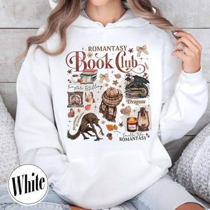 Bookish Hoodie, Romantasy Reader Book Club Hoodie, Fall Love With Reading Hoodie