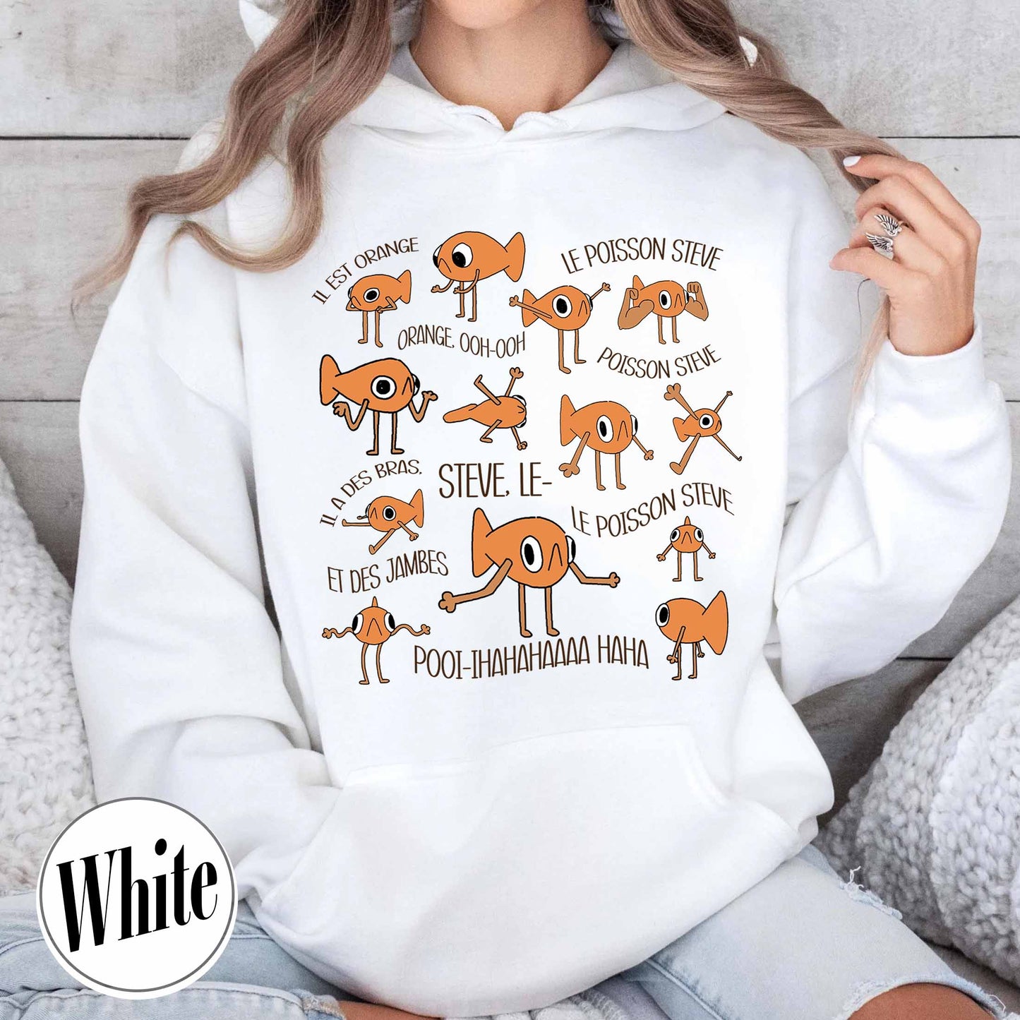 Le Poisson Steve Hoodie, Funny Meme Hoodie, Viral Meme Tiktok Hoodie