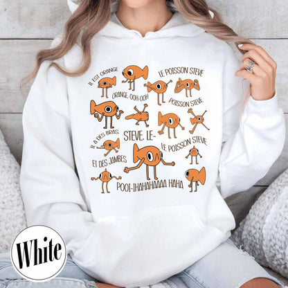 Le Poisson Steve Hoodie, Funny Meme Hoodie, Viral Meme Tiktok Hoodie